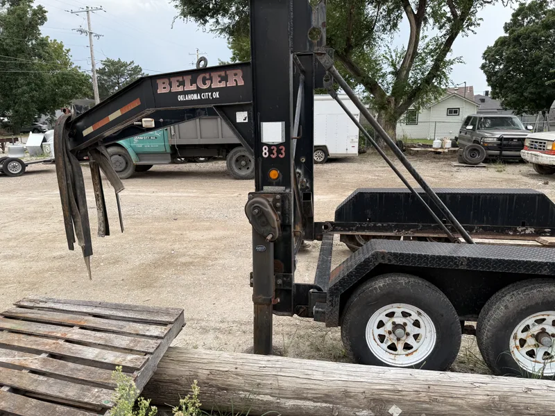 Trailer repair work in progress at the Schmelzle MechFab shop